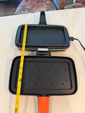 Hamilton Beach Black and Orange Electric Grill/Pan